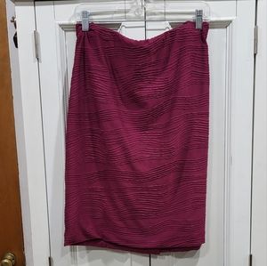 Wassio textured midi plum skirt